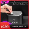 Car Sticker 2025 New Tesla Portable Car Door Trash Can Interior Storage Box Auto Accessories For Tesla Model 3 S X Y Cybertruck
