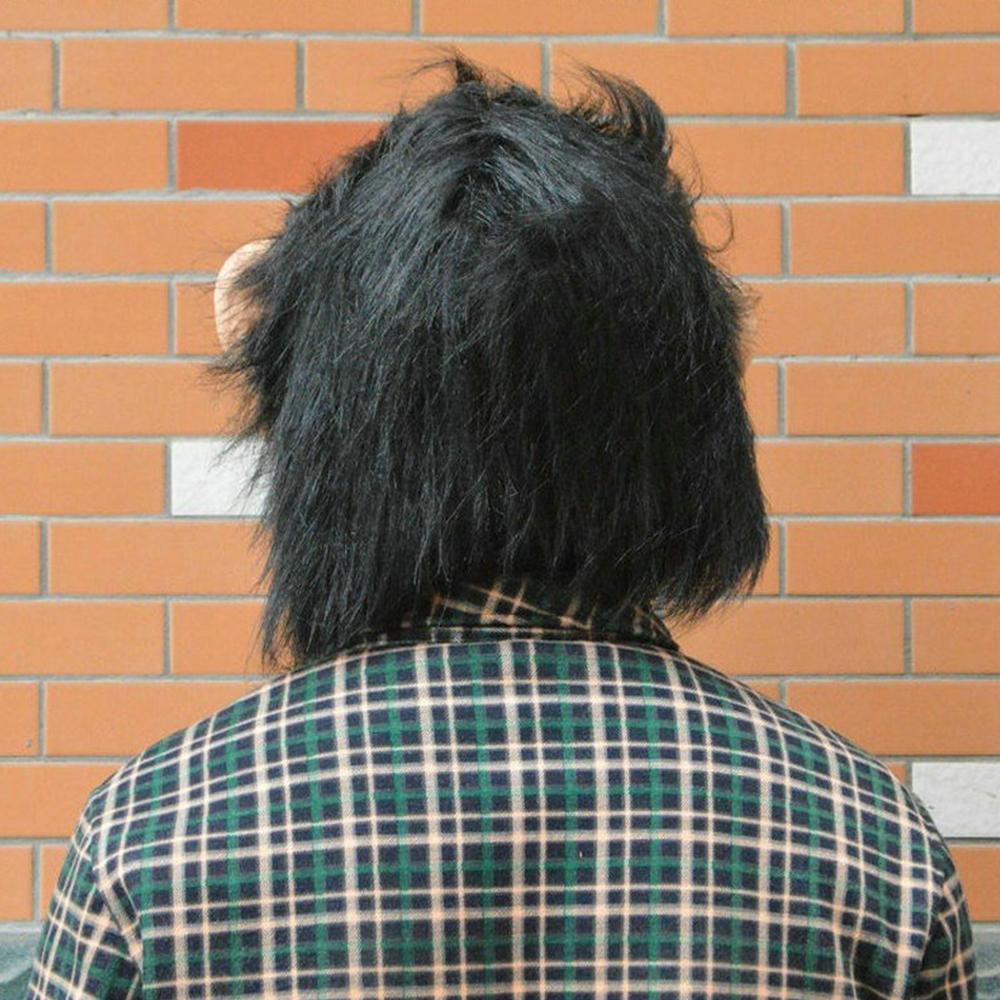 1 шт., латексная маска обезьяны и гориллы с волосами для Хэллоуина, костюм, реквизит для вечеринки, черный