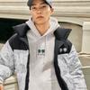 Li Ning Горячие горшки Коллекция пуховиков Пуховик Унисекс Белый Серый Снежная гора AYMU497-1