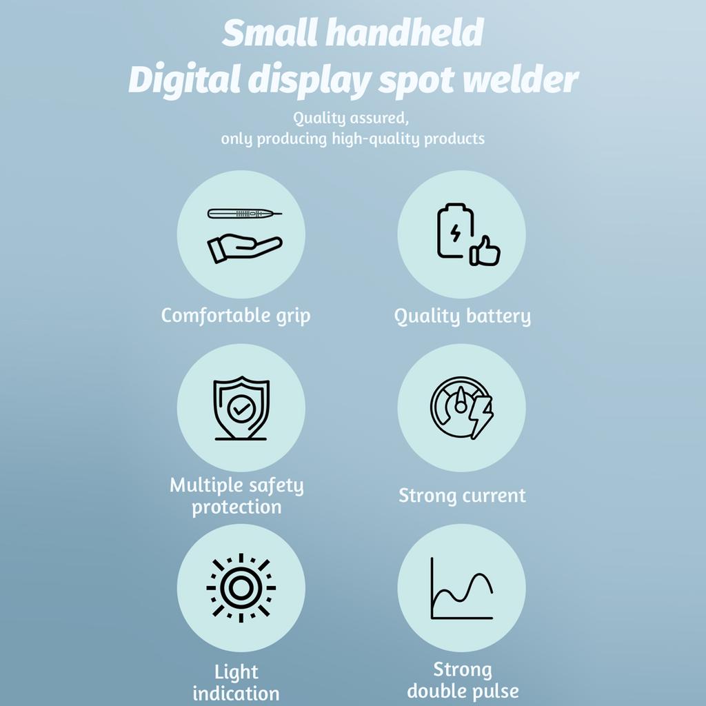 Battery Spot Welder with 11 Gear Adjustable Spot Welder Automatic and Manual Modes Detachable