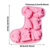 Handmade Baking Pan Soap Mould Bell Snowman Tree Sock Shape Christmas Theme Silicone Mold 7 Cavity