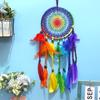 Creative Dream Catcher Wind Chime Hand-woven Feather Bedroom Hanging Ornaments Christmas Birthday Gifts Home Decoration Crafts