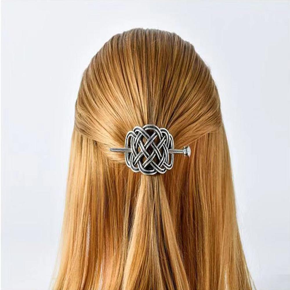 Hair Accessories Barrette Knot Metal Hair Stick Hair Slide Celtic Hairpins Viking Hair Clips