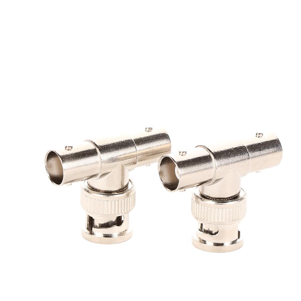 For CCTV Camera DVR Video Monitoring Plug 3 Way T Splitter Adapter Conversion Head BNC Connector