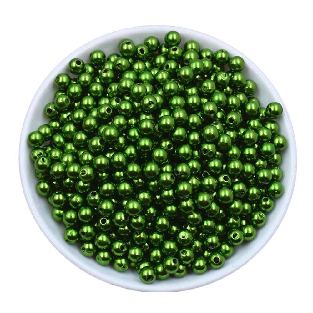 50/100 шт., жемчужные прокладки, свободные бусины, аксессуары, ожерелье, браслет, серьги 6/8 мм, круглые акриловые ювелирные изделия своими руками