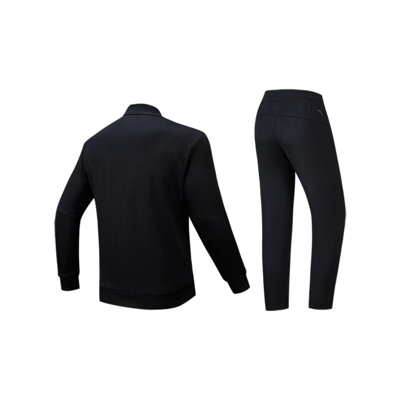 Anta Autumn Outdoor Training Knitted Casual Sports Suit Men Suits Basic-Black 952617202-5