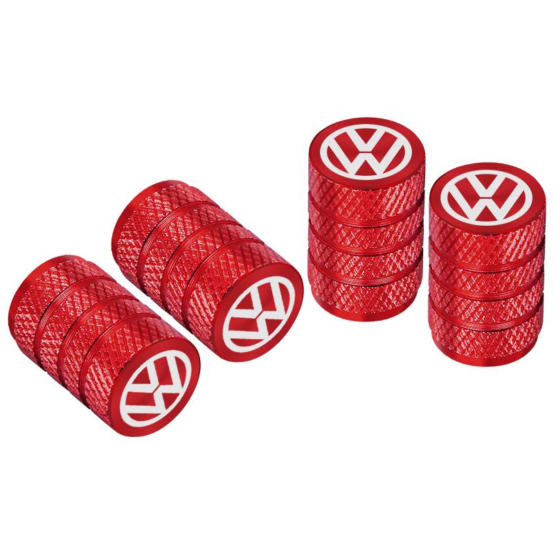 4pcs Car Wheel Tire Valve Caps Aluminum Airtight Covers Badge Emblem for Volkswagen Vw Jetta Tiguan Mk6 Touran Golf R Scirocco zh0