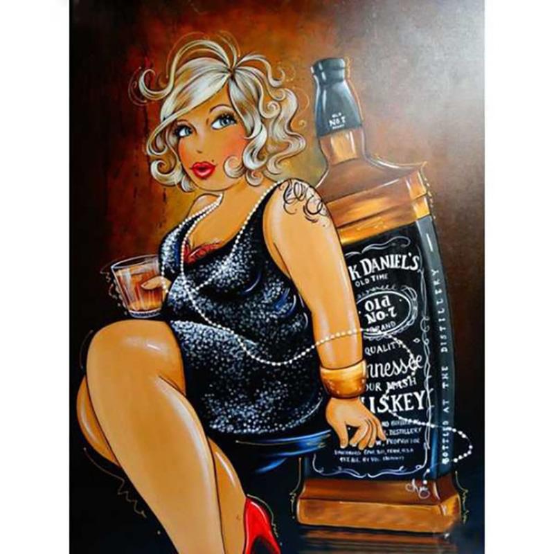 DIY алмазная живопись полная круглая дрель толстые женщины толстые дамы Алмазная художественная вышивка Broderie Diamant картина стразами