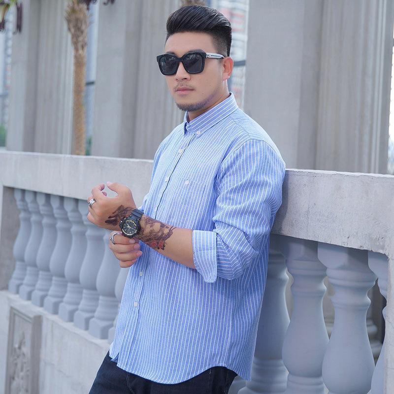 Summer Long -Sleeved Shirt Men 'S Business Casual Slim -Fit Men 'S Shirt