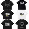 Summer Boxing EVERLAST Loose Casual Short Sleeves T-shirt Letter Printing T Shirt O-Neck Cotton Tee Shirt Fitness Sports Tops