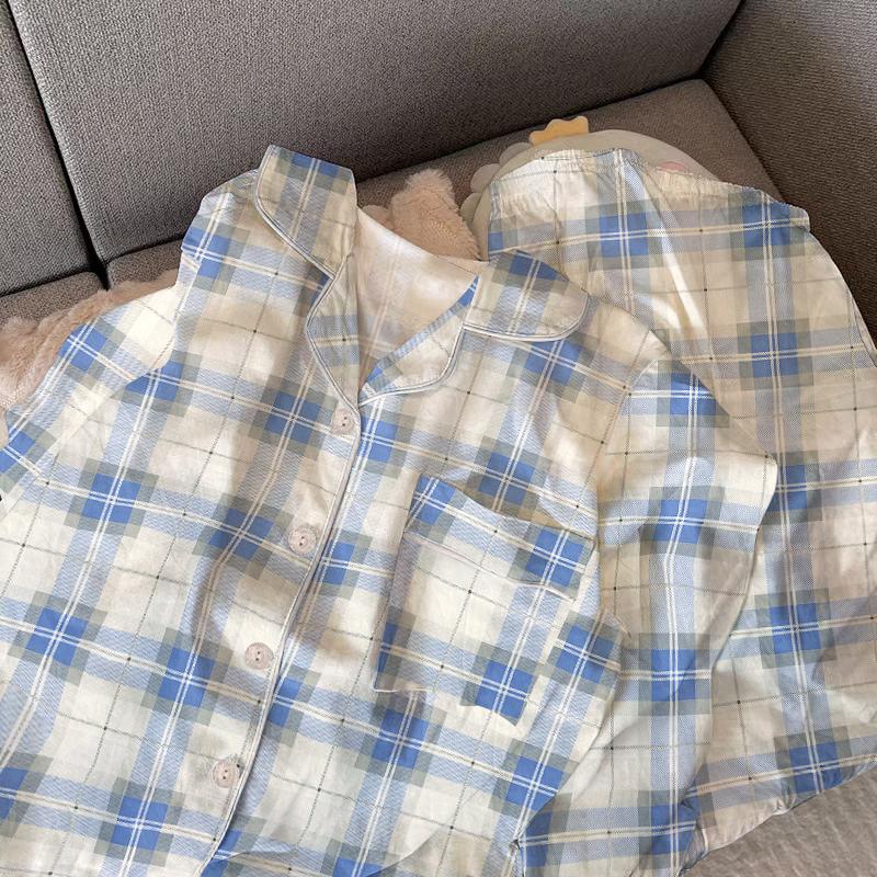 Весна Осень Милый Сетчатый Девочки Пижамный Комплект Длинный Рукав Для Отдыха Пижамы Женщин Свободная Ночная Рубашка Домашняя Одежда Костюм