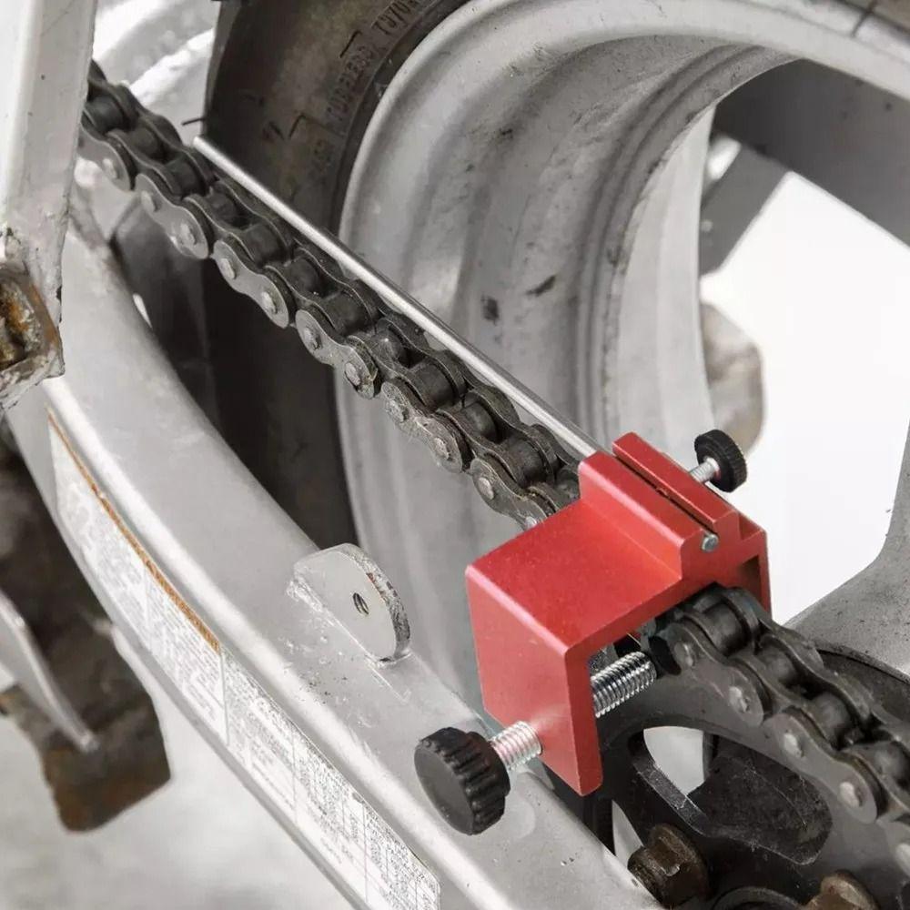 Инструмент для выравнивания цепи мотоцикла Спорт Байк Мотоцикл для грязи Квадроцикл Мотороллер Звездочка Быстрый Точный Инструмент для выравнивания Инструмент для регулировки цепи
