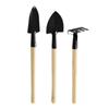 Horticultural Gardening Hand Tool Set of 3 with Metal Shovel Trowel and Rakes Suitable for Home Garden and Balcony Plant