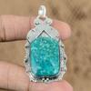 Натуральный Амазонит Драгоценный Камень Индийские Украшения Подвеска из Стерлингового Серебра 925 пробы для Девочек