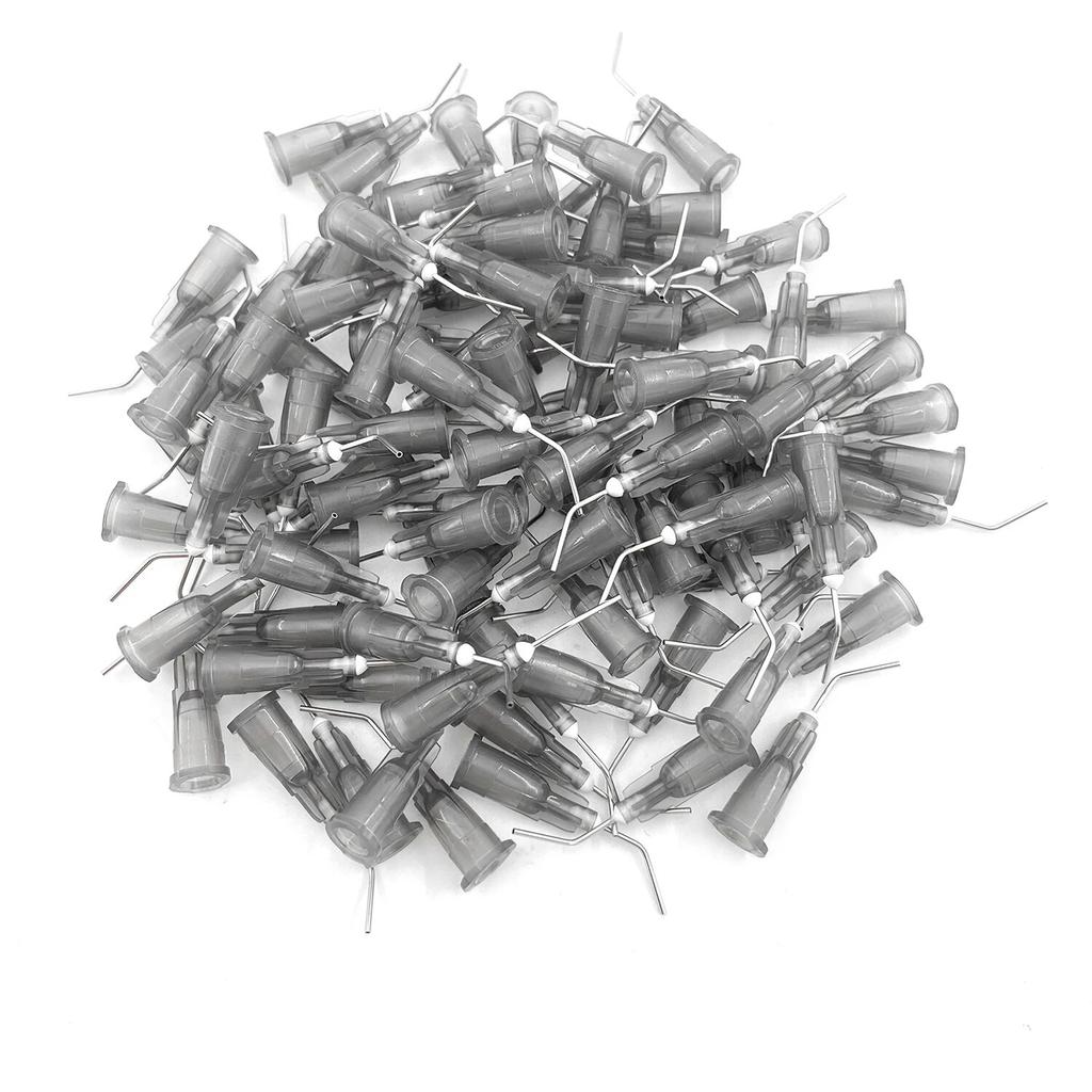 Pre Bent Dispensing Dental Tip Etchant Resin Flow Composite Needle Tip Disposable Applicator Dental Material Delivery 100 Pcs