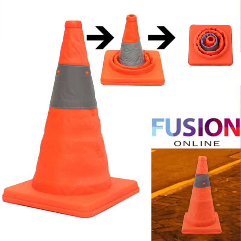 Телескопические складные Hanyu, многоцелевые всплывающие светоотражающие дорожные конусы с подсветкой для дорожного движения