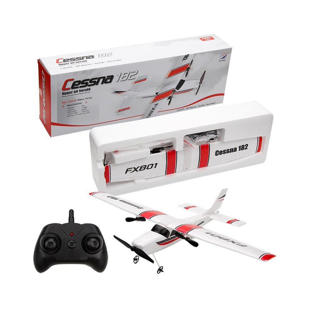 FX801 Remote-controlled glider, fixed-wing foam aircraft, build-it-yourself children’s toy, for outdoor use, 2.4GHz remote control