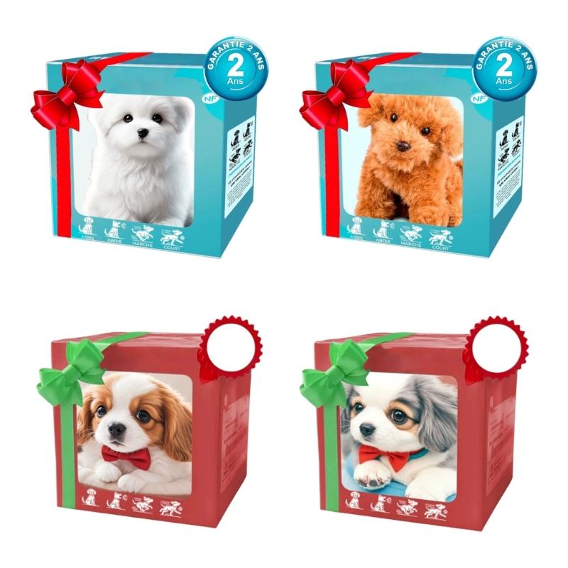 Smarts Realistic Robot Puppies AI Robot Dog,Interactive Plush Dog Robot Walking,Barking,Tail Wagging Kids Adult Toy