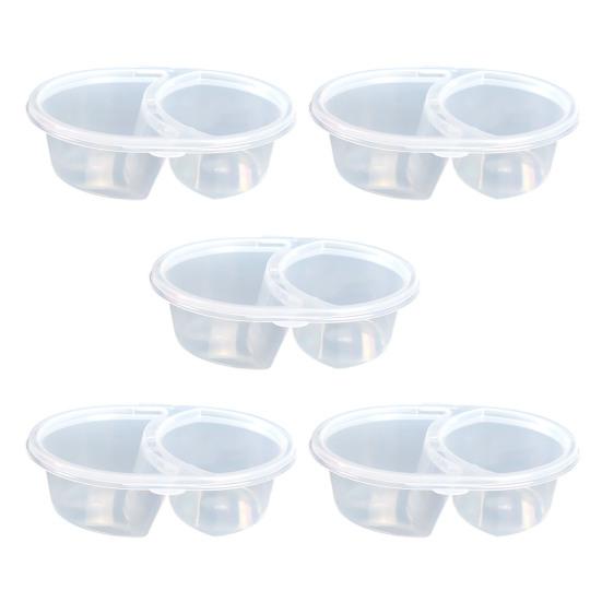 5/10/15/25 шт. Коробка для приправ, одноразовая и многоразовая, герметичная крышка, двойной отсек, контейнер для приправ, для отбора проб соуса для приправ