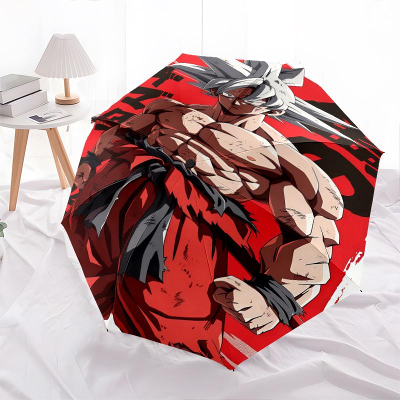 1 шт. Автоматический складной зонт - Узор Dragon Ball Портативная складная конструкция с 8 спицами Рождественские и новогодние подарки