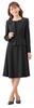 Black Formal Mourning Clothes Open Front Ensemble One Piece Formal Clothes Washable for Ceremonial Occasions [Margaret Gold] Women's M-470-11