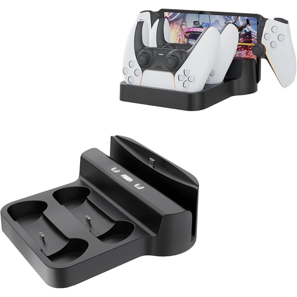 Playstation5 Portal Charging Dock, 3 In 1 Charging Dock Station Stand for Playstation5 Portal Remote Player for PS5 Controller Charger Dock Base Kit