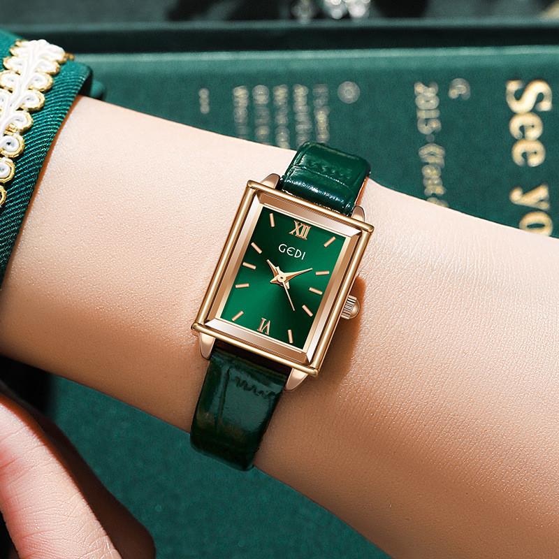 Gadi Stylish Ladies Square Watch With Quartz Movement And Water Resistance For Daily Use