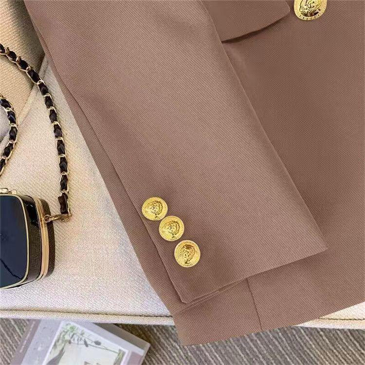 Осенняя Мода Темпераментный Костюм Пиджак Женский Комплект Брюки Белый Черный Весна