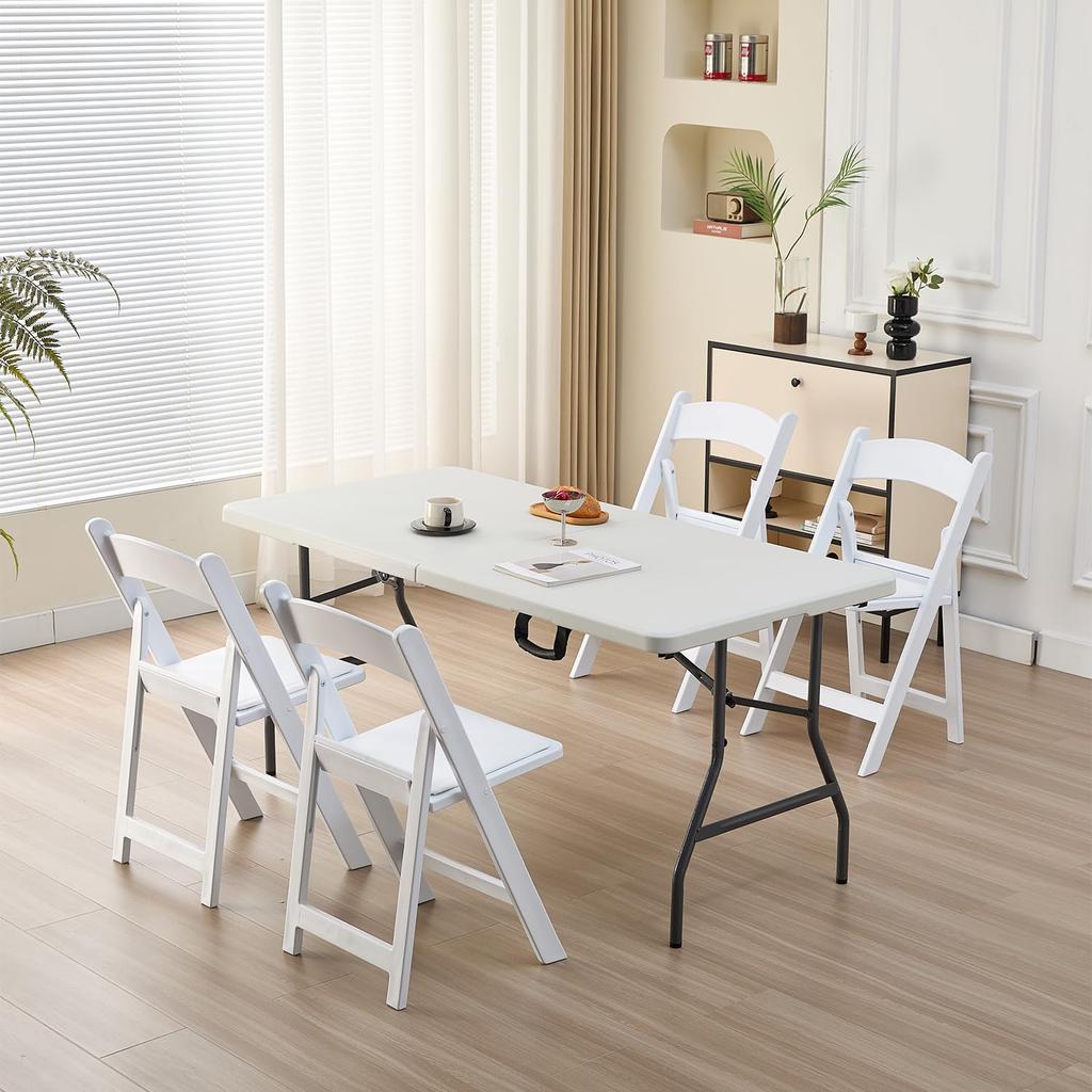 Складной стол BOOSDEN 152x75x72 см, уличный стол, обеденный стол, компактный, не требующий сборки, обеденный стол, рабочий стол, портативный, легкий