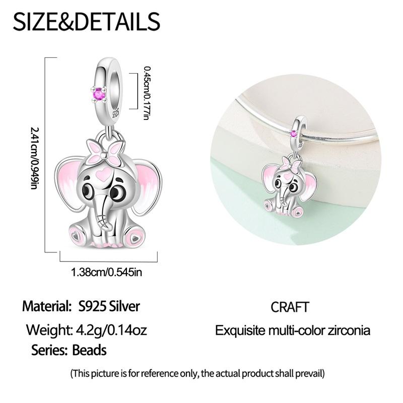 Медь Священный Благоприятный Защитник Слон Серия Подвеска Шарм Бусина Подходит Оригинальный Браслет Для Женщин DIY Ювелирные Изделия