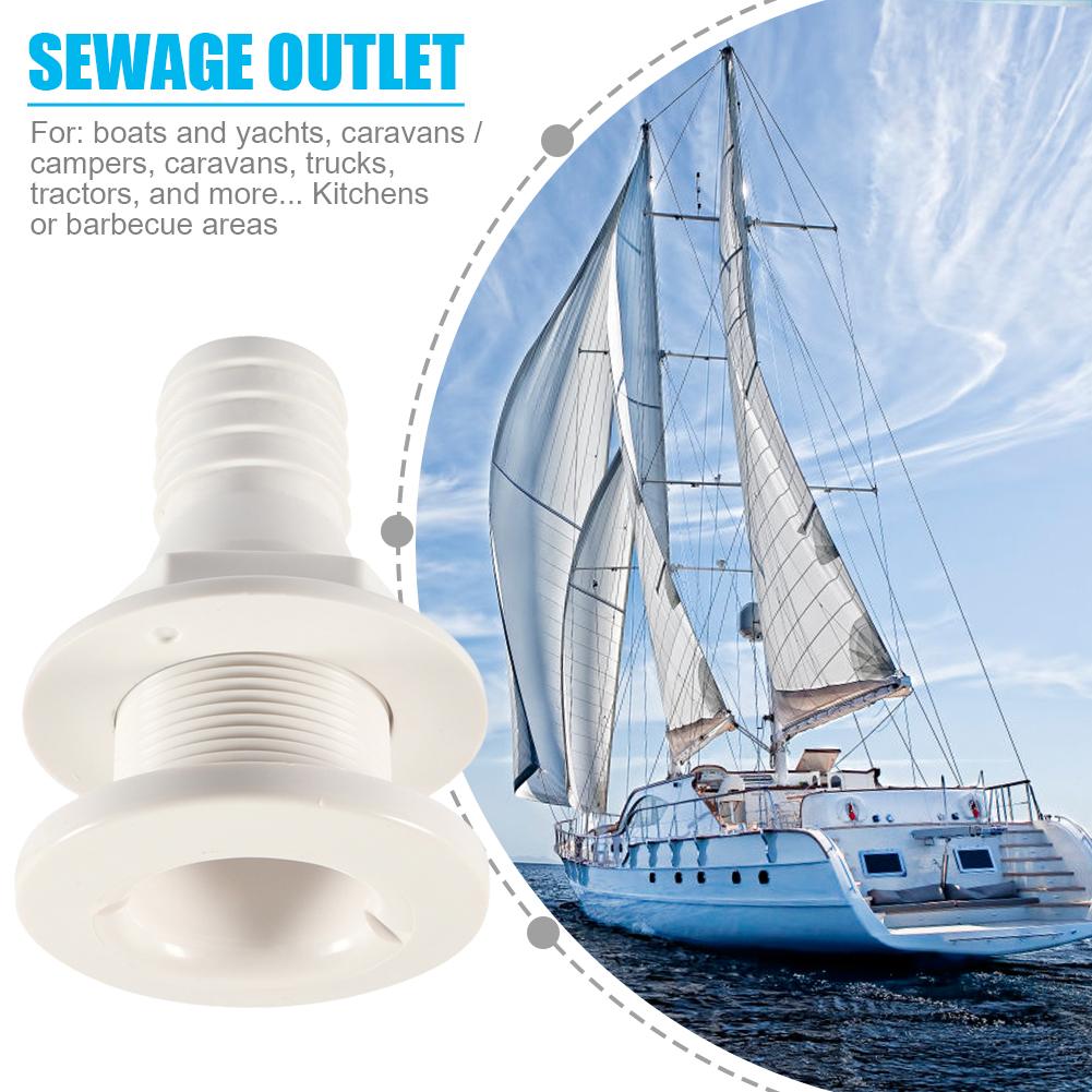 Bilge Pump Hose Installation Kit 2pcs Clamps 6ft Hose Thru Hull Connector for Boats PVC Flexible Bilge Pump Hose Kit