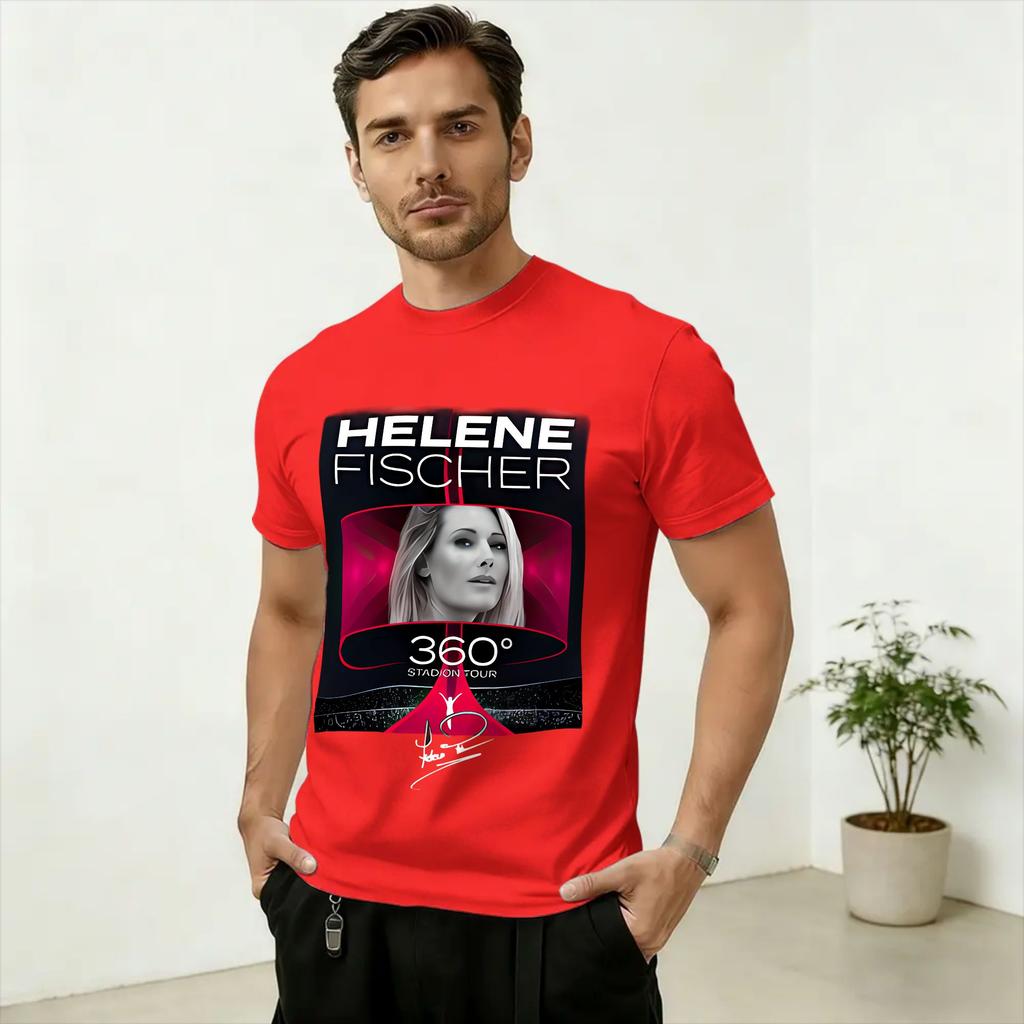 Helene Fischer 360 Tour 2026 T Shirt for Unisex Cotton Vintage TShirt Crewneck Tee Shirt Short Sleeve Clothing Party