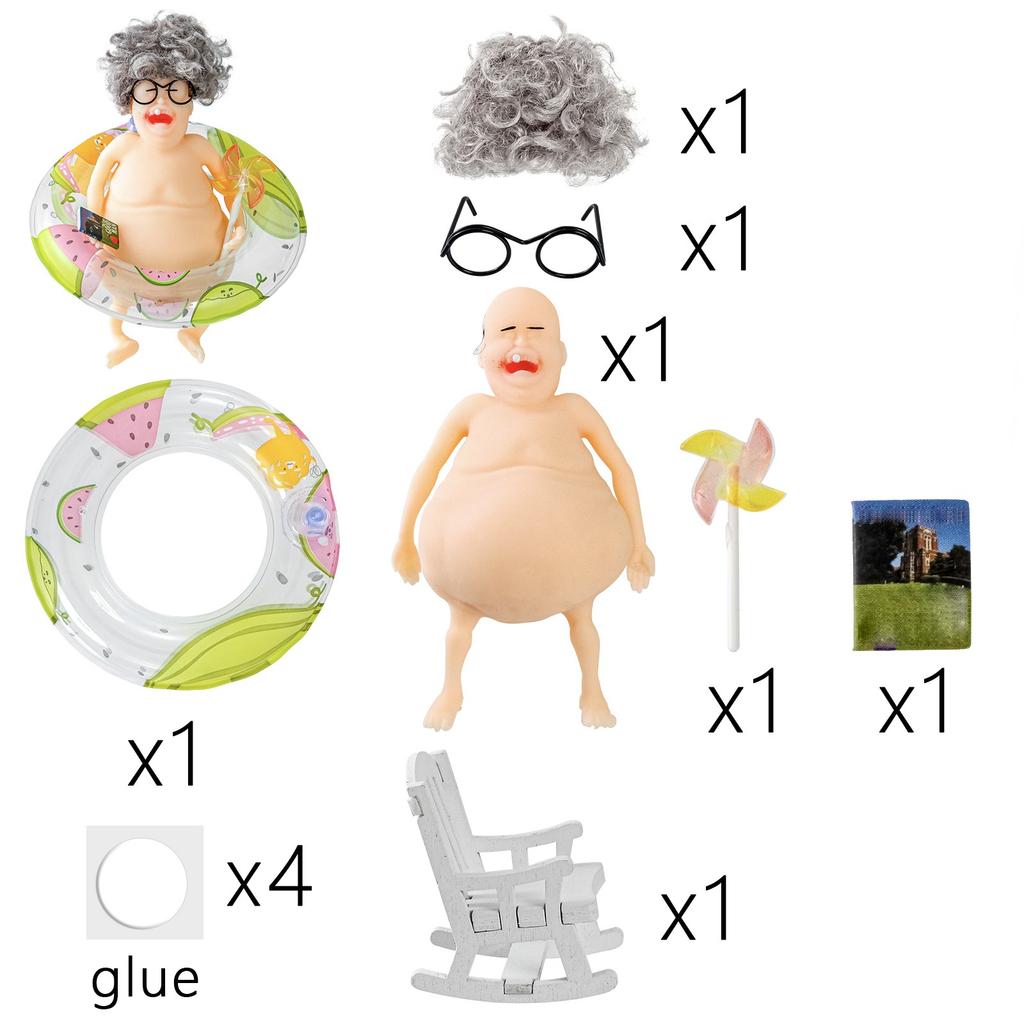 Bald Head Pinch Music New Unique Diy Weird Ornaments Fun Doll Decompression Toys