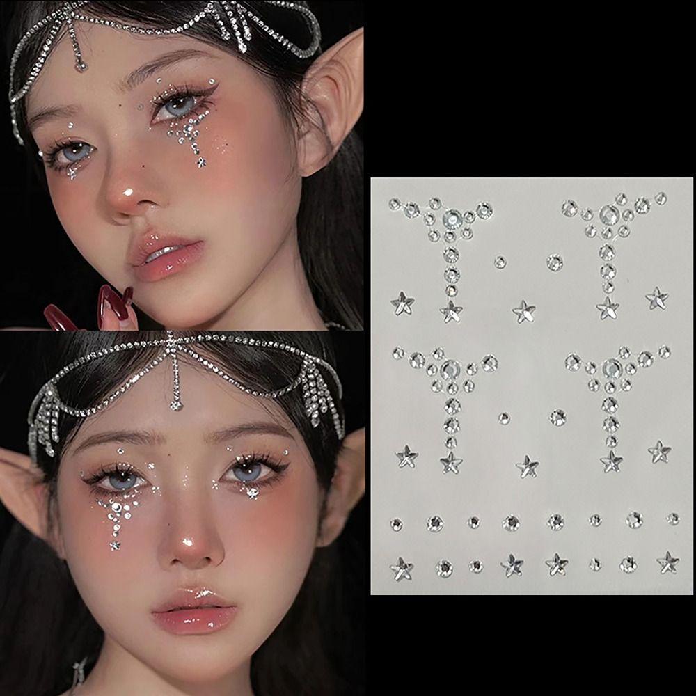Face Decoration Face Jewelry Sticker Body Makeup Eye Shadow Sticker Gemstone Sticker Girls