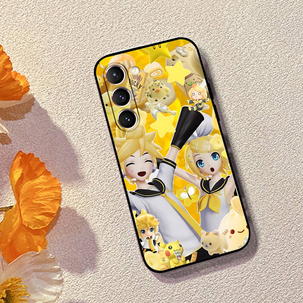 J-KagamineS Rin Len Phone Case Black Ultra-thin Shockproof Case For Samsung S24/S25/S22/S30/Note20/Lite/Ultra/5G/Plus/FE