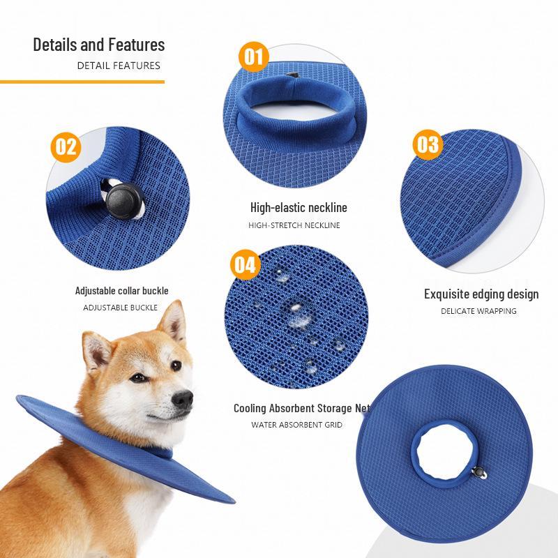 Дышащий влагопоглощающий сетчатый собачий елизаветинский воротник: Анти-Укус и Анти-Лизание