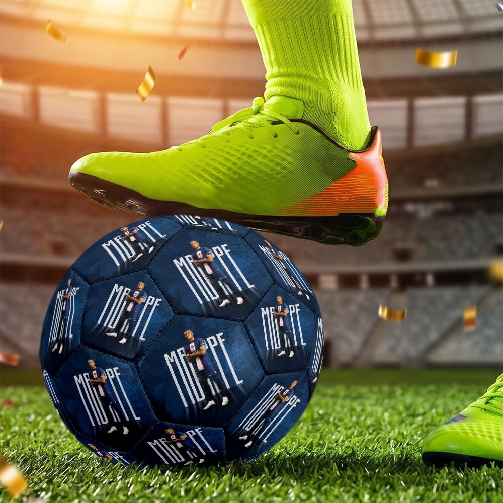 Mbappé Size 5 Soccer Football Machine-Stitched Indoor Outdoor Training and Matches Ideal for Soccer Enthusiasts