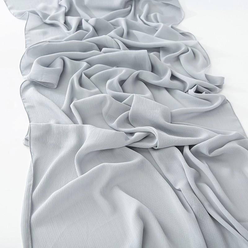 Little Crinkle Chiffon Hijab Good Stitching Solid Plain Scarf High Quality Premium Malaysian Women's Scarves Hijabs Long Shawl