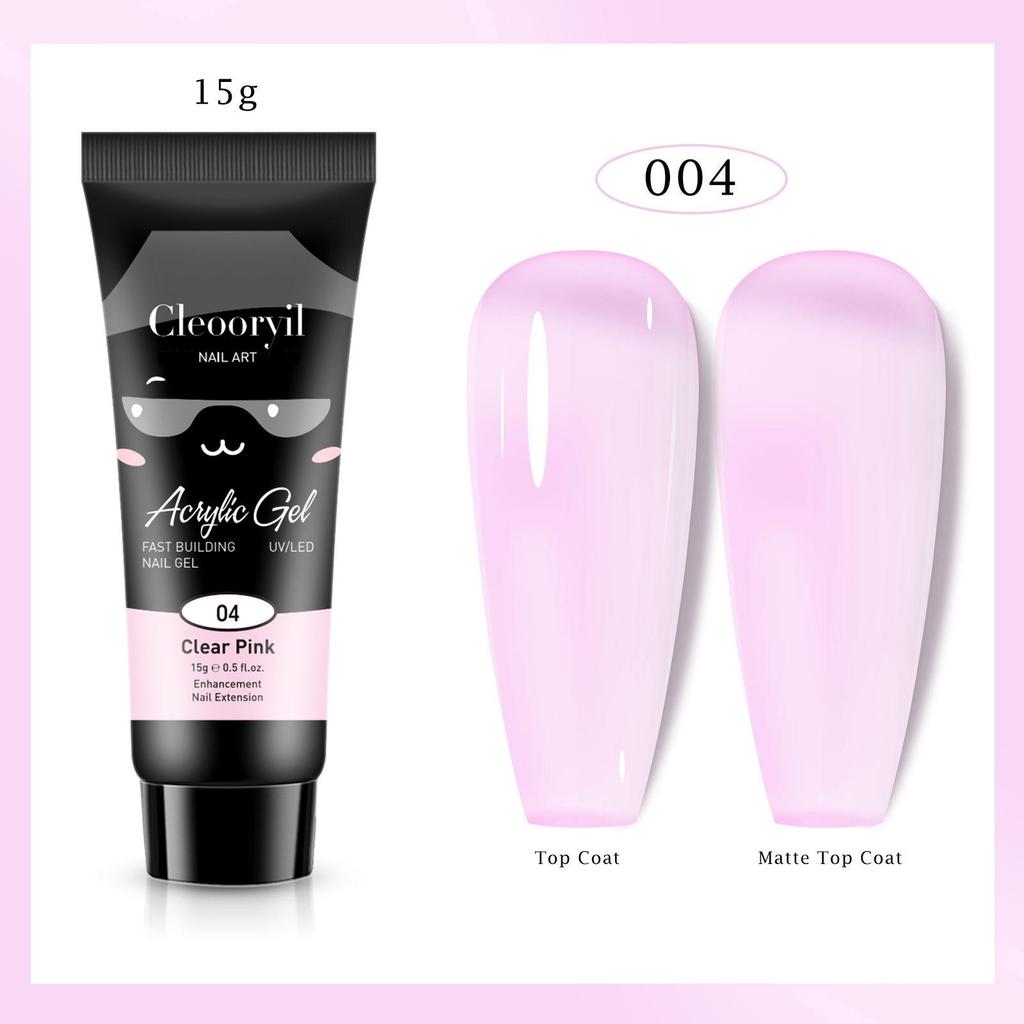 УФ Твердый Гель для Наращивания Ногтей, 15 мл - Быстрый Кристаллический Гель для Быстрого Нанесения