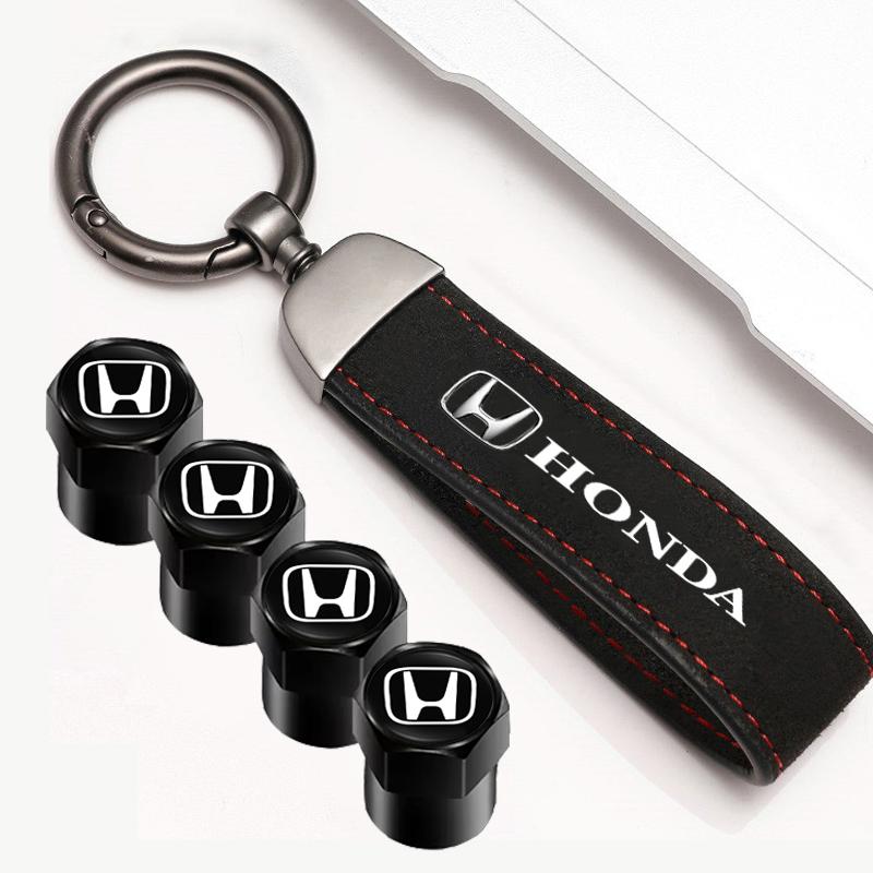 Колпачки клапанов колес автомобиля Чехол Брелок из замши Для Honda Civic Fit Accord City Vezel CRV S660 Odyssey HRV Insight Pilot Type-R