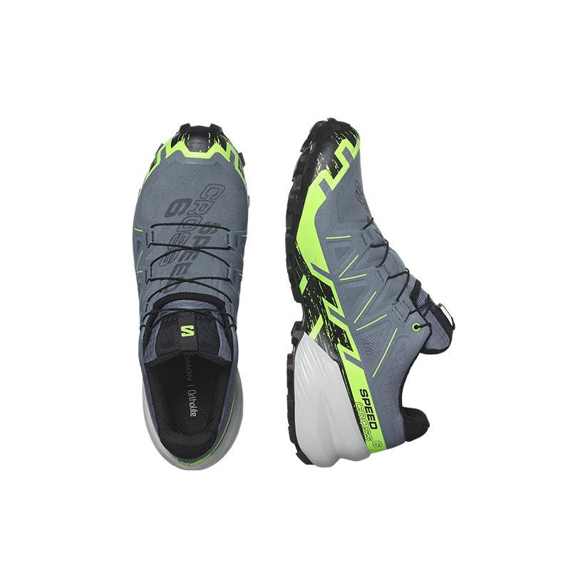 SALOMON Кроссовки мужские Salomon Speedcross 6 GORE-TEX Flint Stone Green Gecko Серый Черный L47301900
