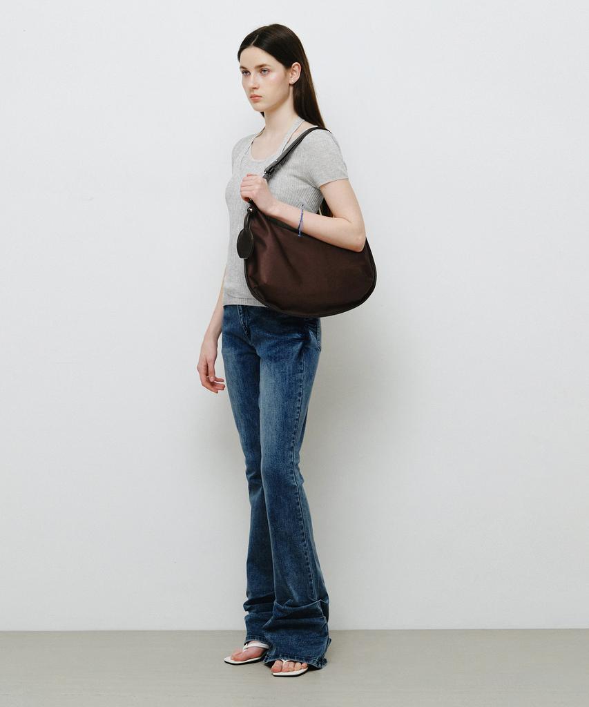 MONGDOL [Set] Ribbed Halterneck Sleeveless & Short Sleeve Knit Gray Mdkt129Gray