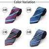 [Michiko London] Brand Necktie, 100% Silk, Jacquard Weave, Stripe (Pattern A: Wine)