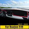 Для Baojun 510 2017 2018 2019 2020 2021 2022 2023 крышка приборной панели автомобиля избегает света накладка солнцезащитный козырек анти-УФ ковры нескользящие коврики