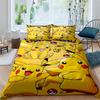 2026New Pikachu Cartoon Three-piece Bedding Set, Suitable for Bedroom Decor, Available in Large and Extra-large Sizes.