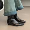 Женские кожаные зимние ботильоны на плоской подошве зимние туфли с острым носком женские модные ботинки челси 2024 года зимние женские готические новые ботинки