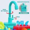 Kids Rotatable Toy Faucet Realistic Running Water Sink Faucet Replacement for Playhouse Battery Operated Kitchen Sink Toy Accessories