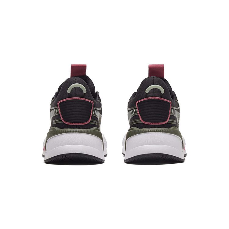 Puma Rs-X Ткань Тпу Выцветание Спортивный Тренд Амортизация Прочные Низкие Кроссовки для Повседневной Носки Женские кроссовки Черные Розовые Белые 374114-01