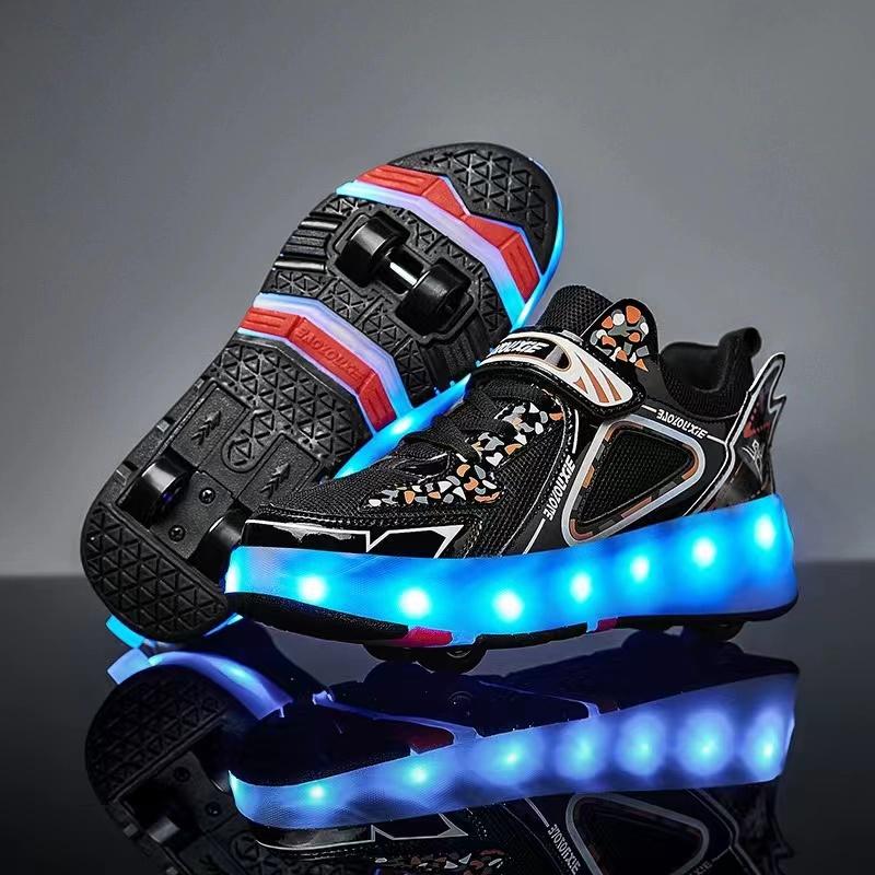 Classmate Boys' New Spring Girls' Sports Invisible Four-Wheel Retractable Roller Skating Children'S Runaway Shoes