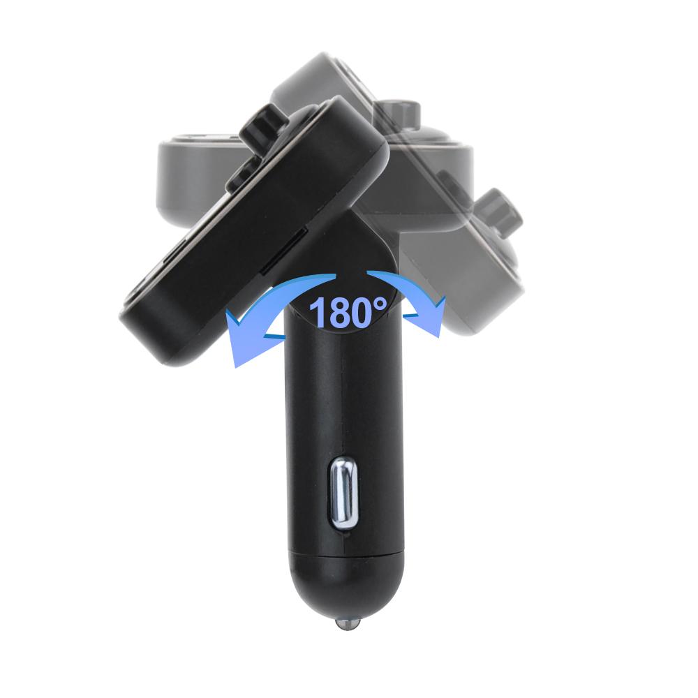 Новый Bluetooth FM-трансмиттер 2024 года Type-C 3.1A USB Быстрая зарядка Звонки в режиме громкой связи Беспроводной автомобильный комплект FM-модулятор Автомобильный MP3-плеер